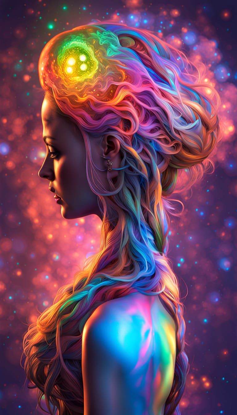 Soothing Dreamscape with Optical Illusions and Cosmic Vistas