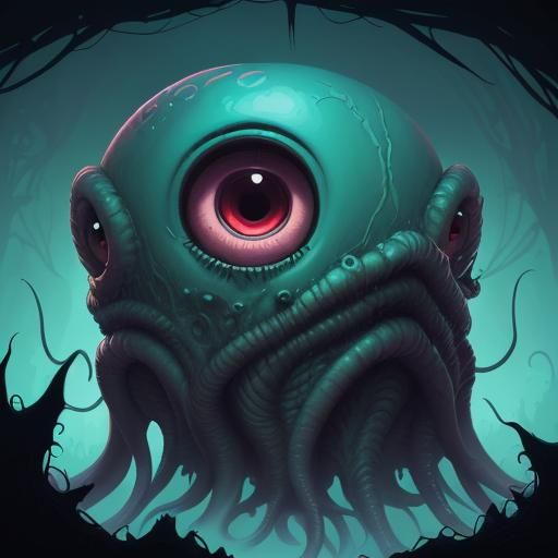 Lovecraftian Creature Close-Up Concept Art