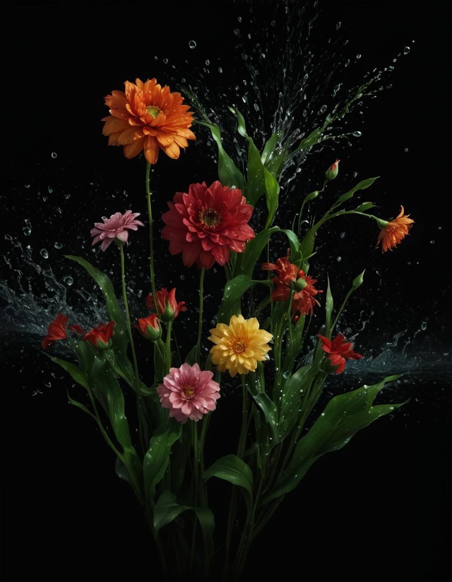 Fantastical Floral Landscape in Intricate Detail