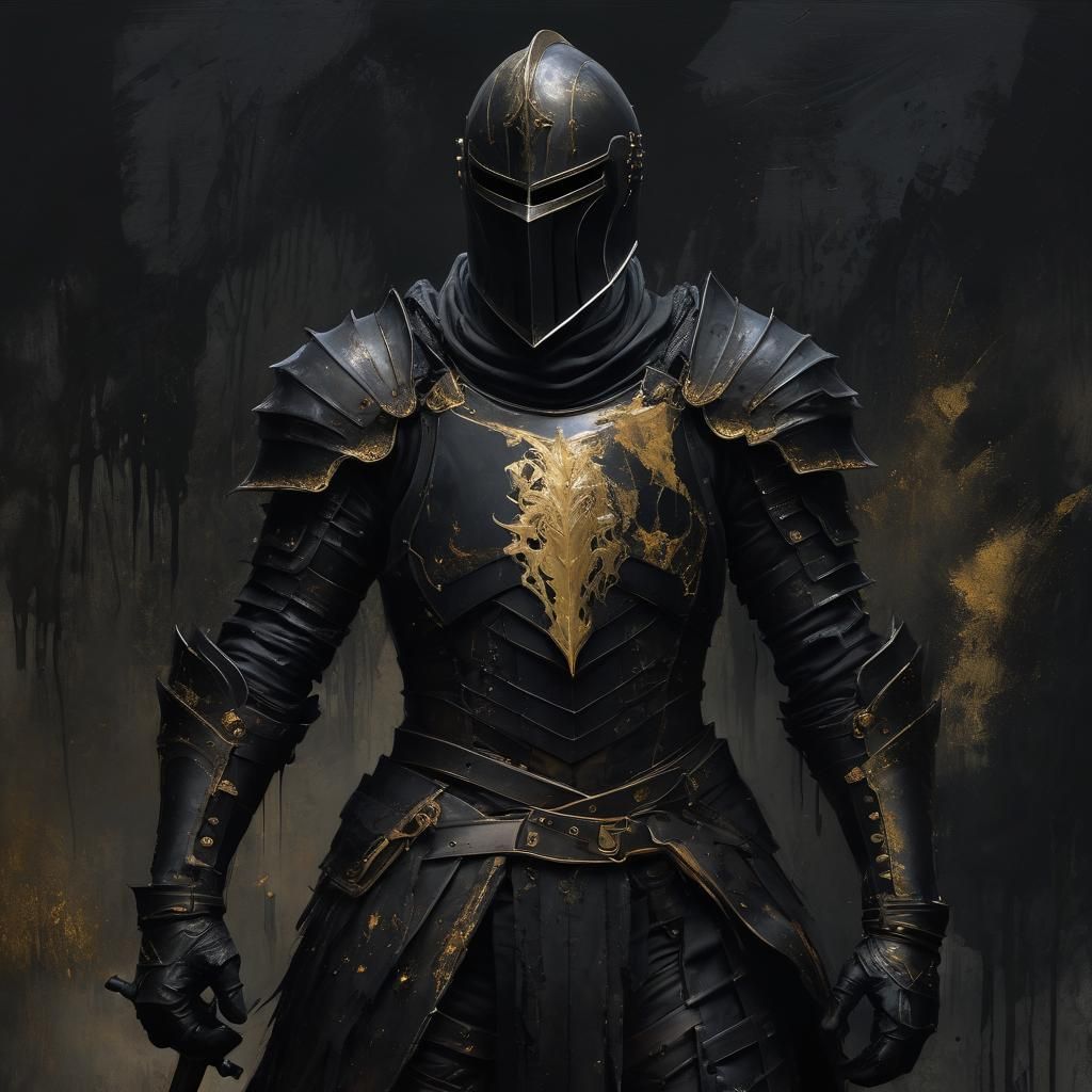 Black Knight Emerges from Darkness in Expressive Style