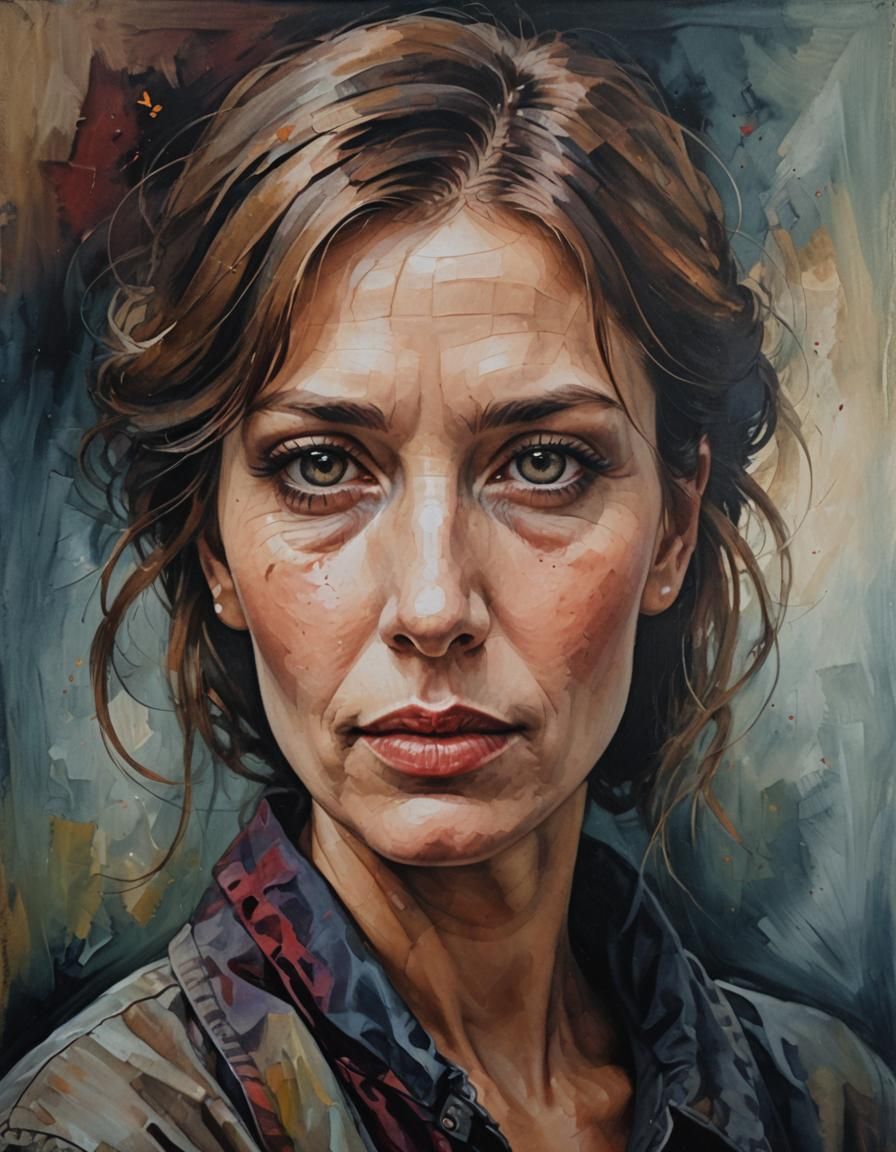 Woman's Portrait in Deep Colors