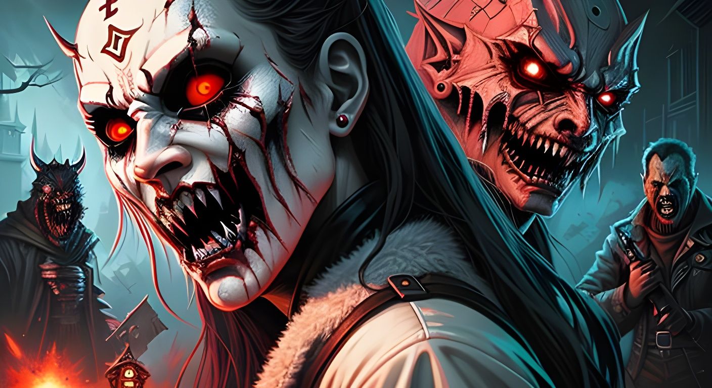 Geometric Horror Art Inspired by Dark Fantasy Masters