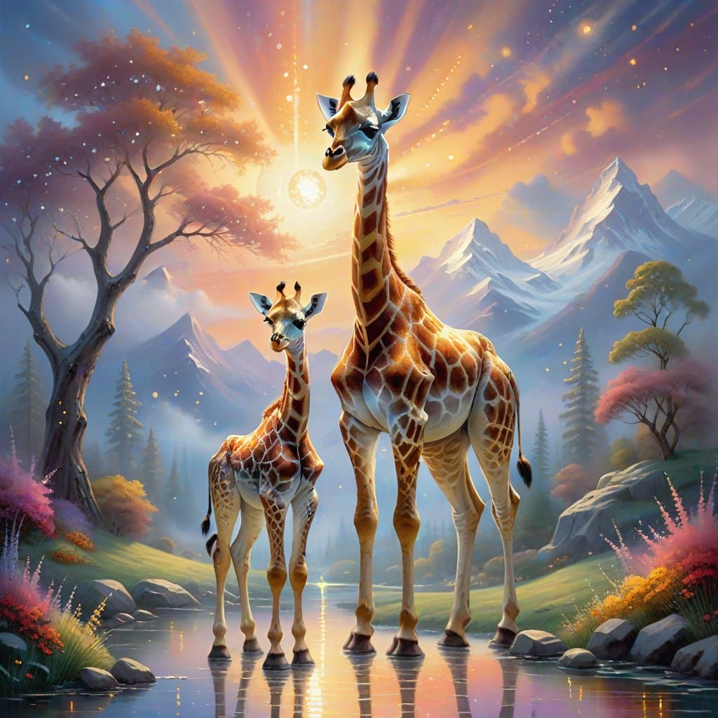 Mother and Child in Celestial Harmony