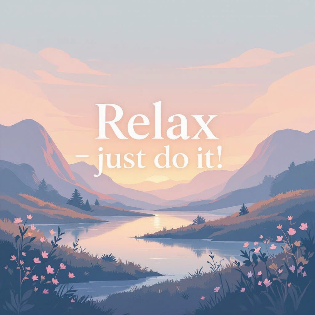 Serene Landscape EP Cover Art with Relaxing Ambiance