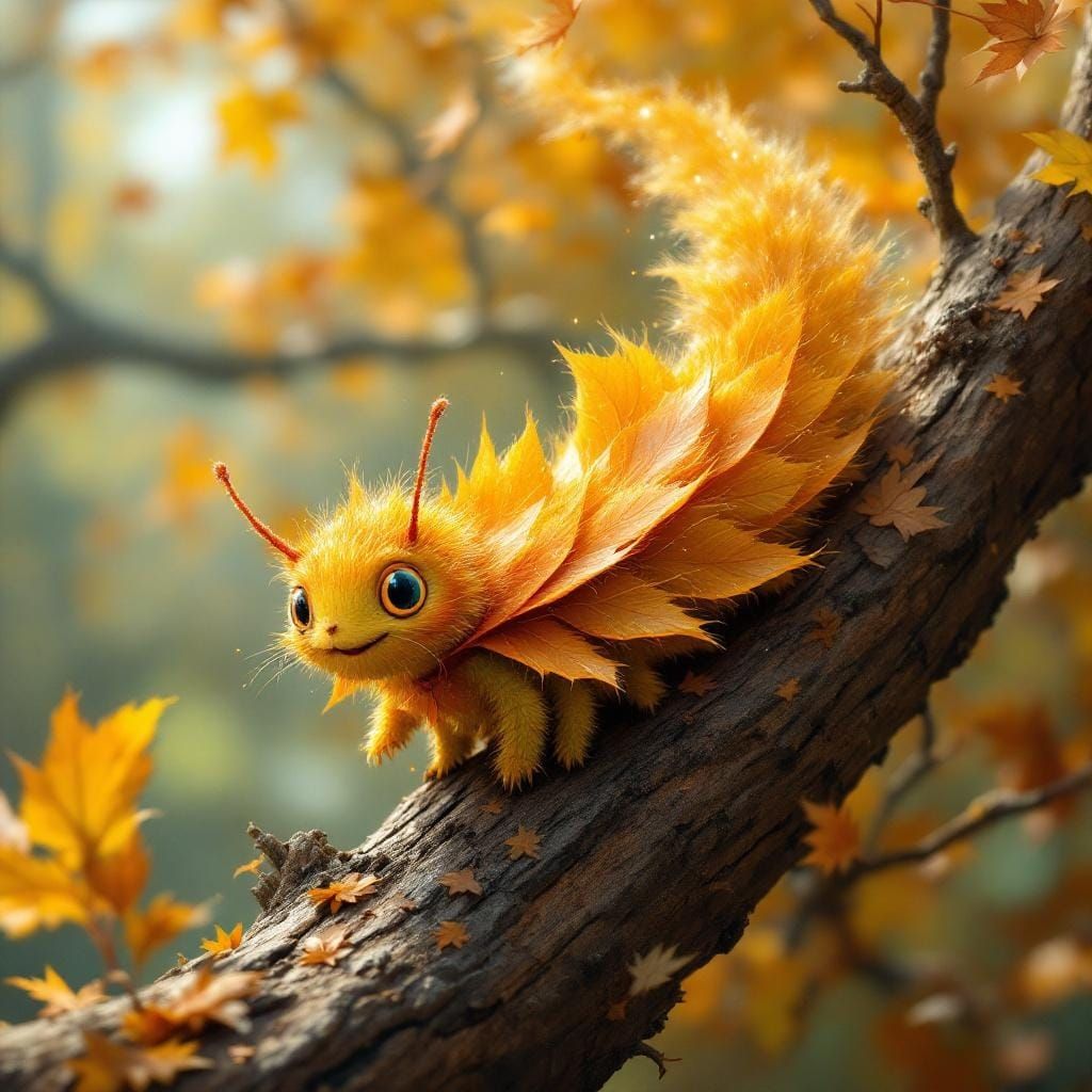 Caterpillar's Autumn Race: A Matte Painting