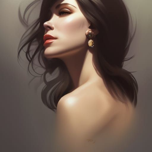 Elegant New York Businesswoman Portrait in Hyperdetailed Sty...