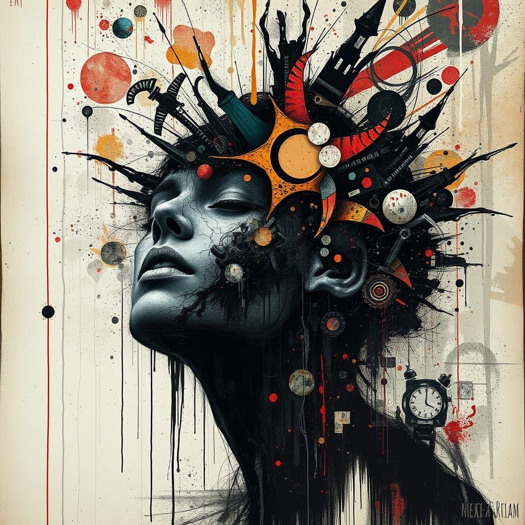 Surreal Urbanpunk Masterpiece Exploring Impermanence and the...