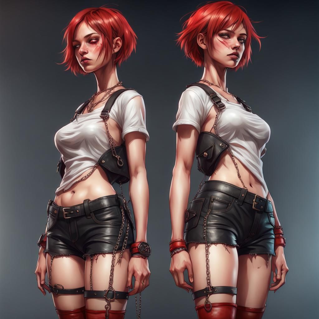 Post-Apocalyptic Twins in Hyperdetailed Digital Art