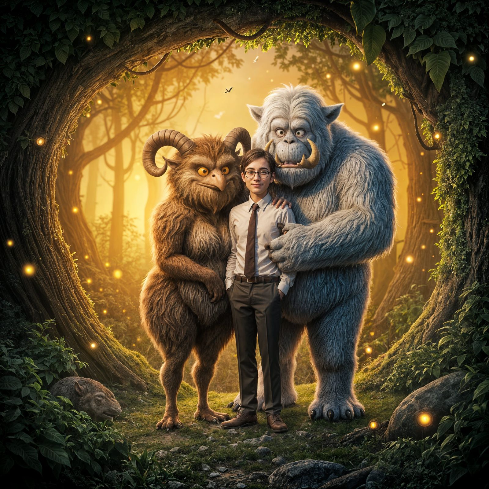 Whimsical Forest Friends in Storybook Style