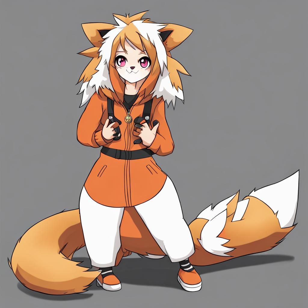 Anime Girl as Growlithe