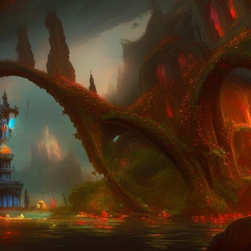 Valentine's Day Matte Painting in Deep Color