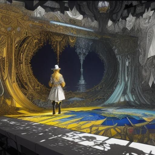 Surreal Expressionist Painting in Triadic Colors