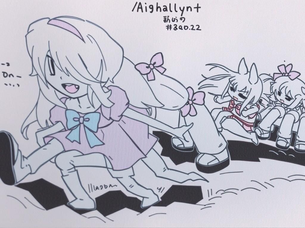 Anime-Style Girl with Blonde Hair and Purple Dress