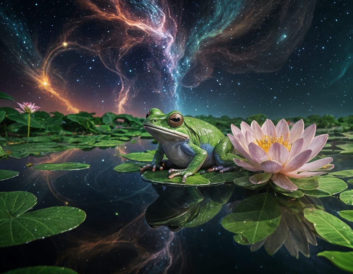 Frog Astral Travelling Between Dimensions
