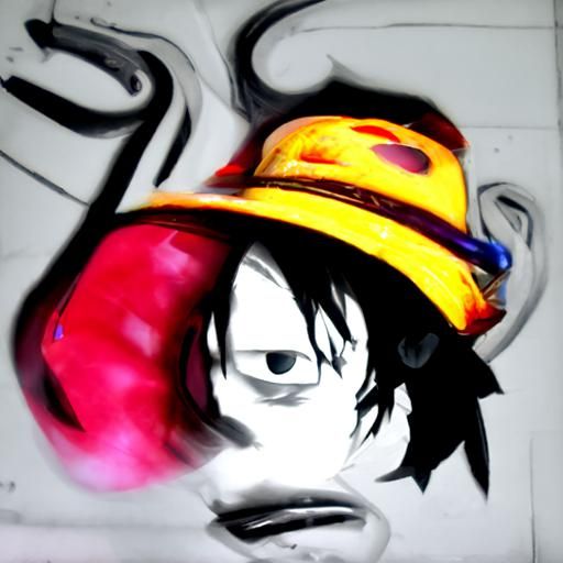 Abstract Luffy: Hyperrealistic Splash Art Portrait