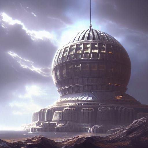 Retro-Futurism Digital Matte Painting