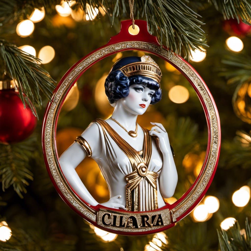 Art Deco Porcelain Athena Ornament