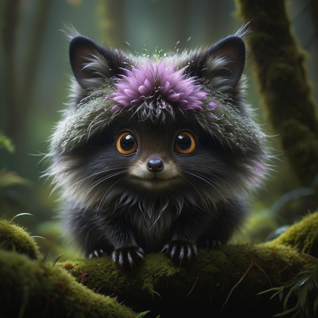 Adorable Forest Creatures in Humorous Close-Up Photo