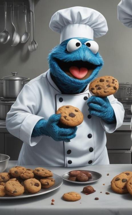 Cookie monster turtle chef 🐢🍪