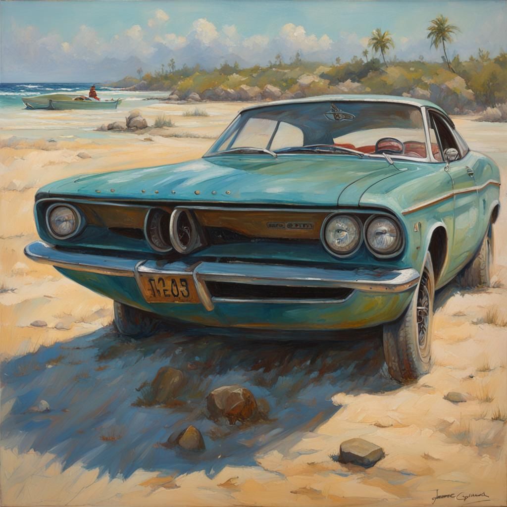 Barracuda in Oil Painting Style