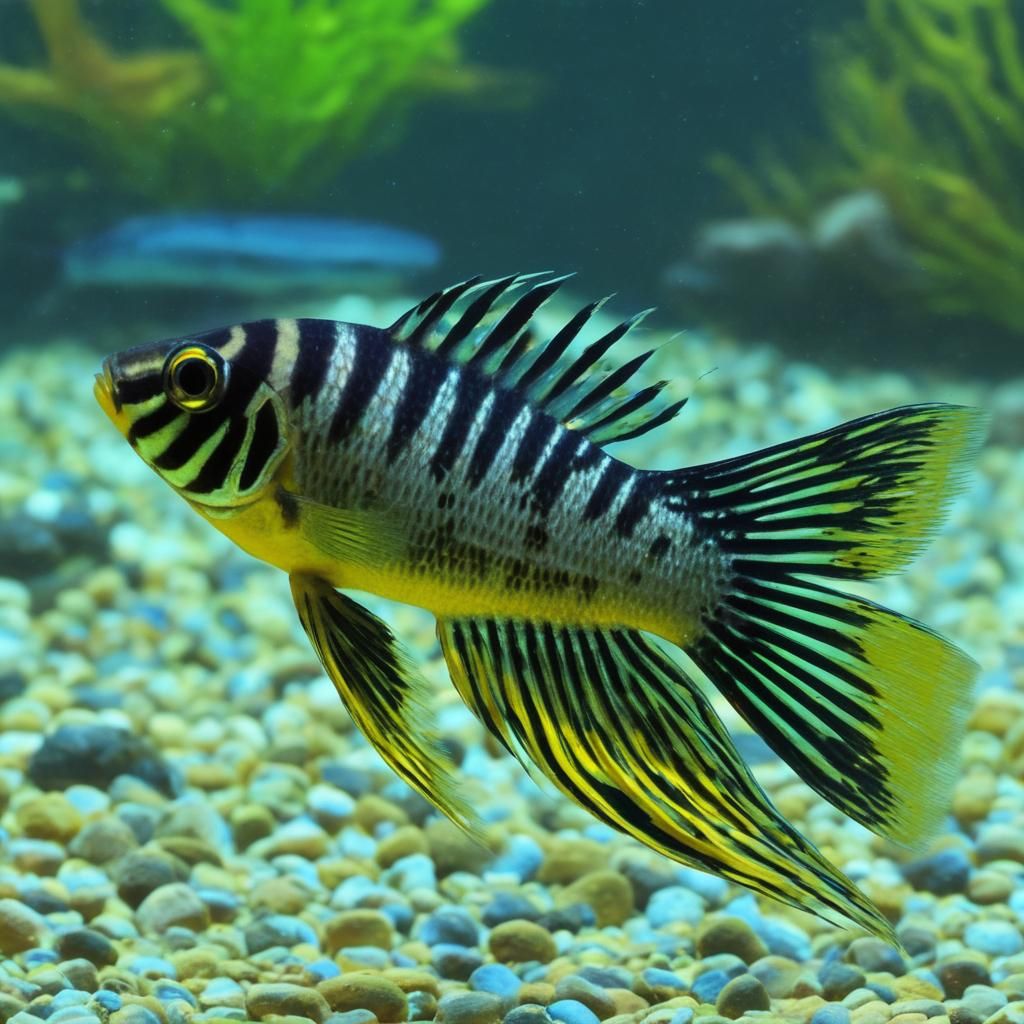 Colorful Dwarf Cichlid Fish: Apistogramma agassizii
