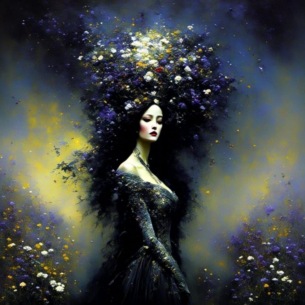 Fallen Petals: Impasto Masterpiece of Sadness