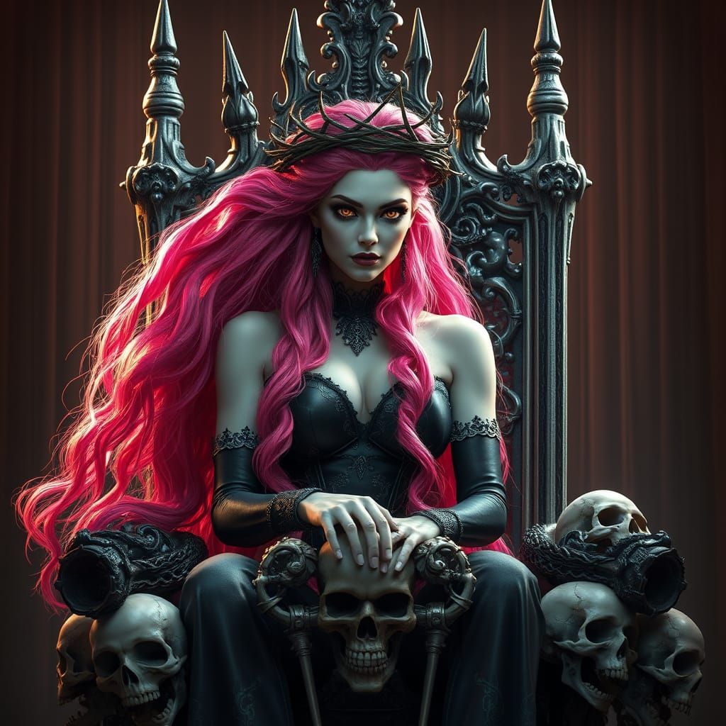 Gothic Queen in Macabre Majesty