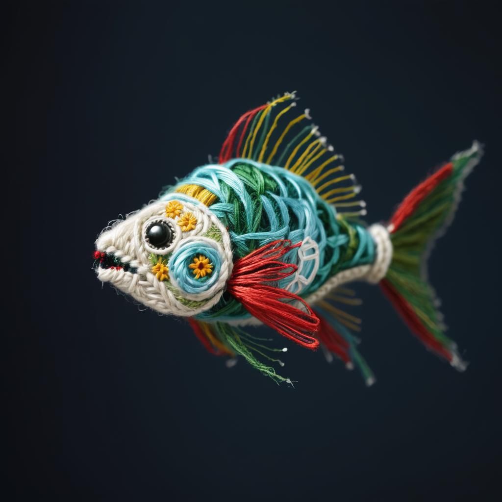 Textured Needlework Displaying Patchwork and Embroidery