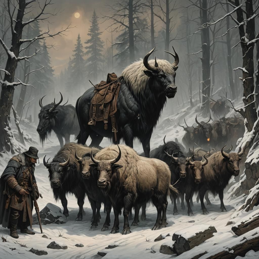 Grimdark Scene in Krieghoff Style