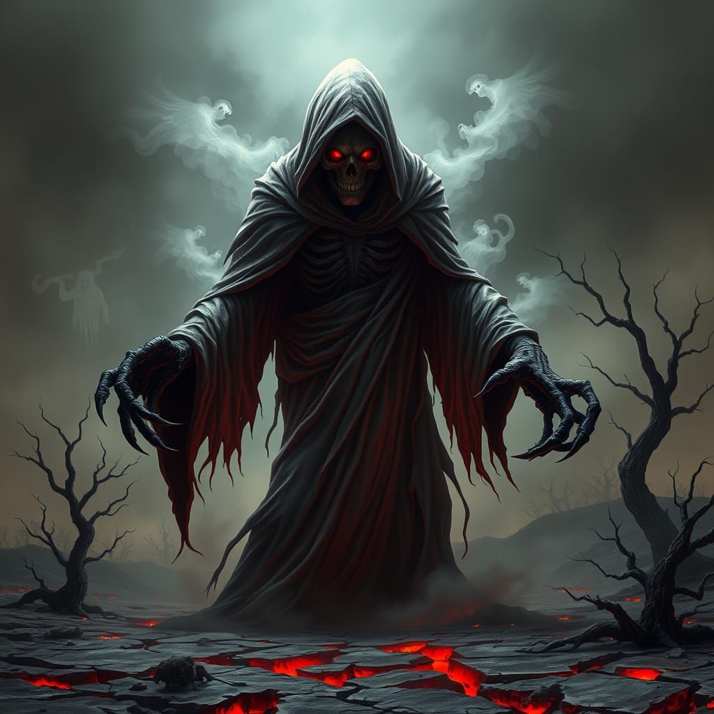 Towering Entity of Pure Malice in Apocalyptic Wasteland