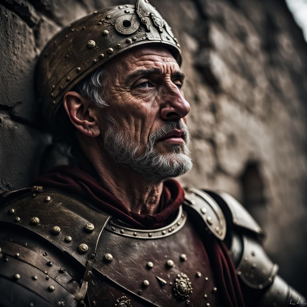 Roman General Portrait on Defensive Wall