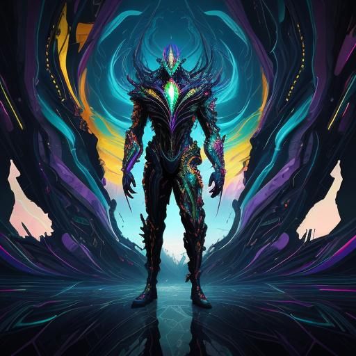 Surreal Spatiotemporal Cityscape with Vibrant Colors