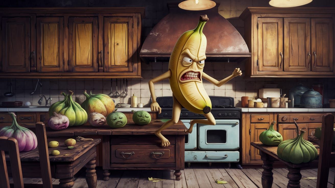 Fantasy Banana Defies Vintage Kitchen