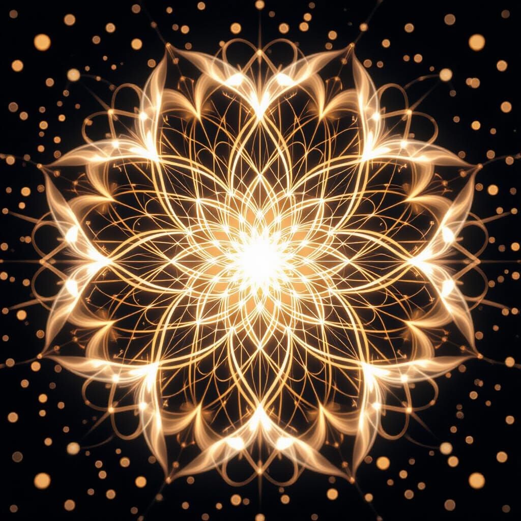 Radiant Cosmic Light Source in Infinite Void