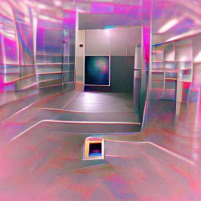 Eerie Liminal Space Digital Art