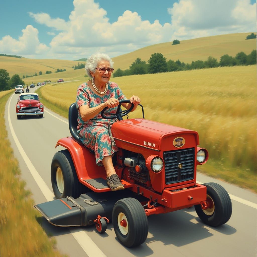 Elderly Woman Leads Police in Lawn Mower Chase