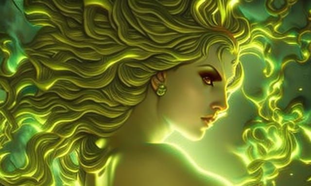 Detailed Medusa Goddess in Photorealistic Fantasy Art
