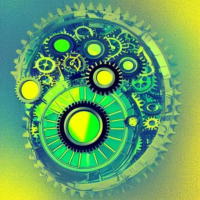 Steampunk Fractal World Inside Glass Bubble