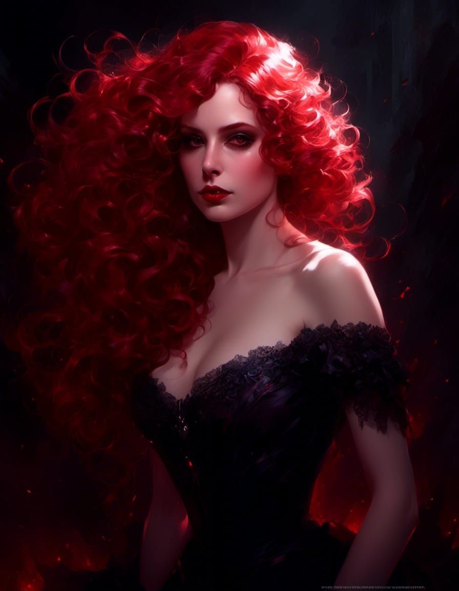 Victorian Vampire Mina Harker Portrait in Hyperrealism