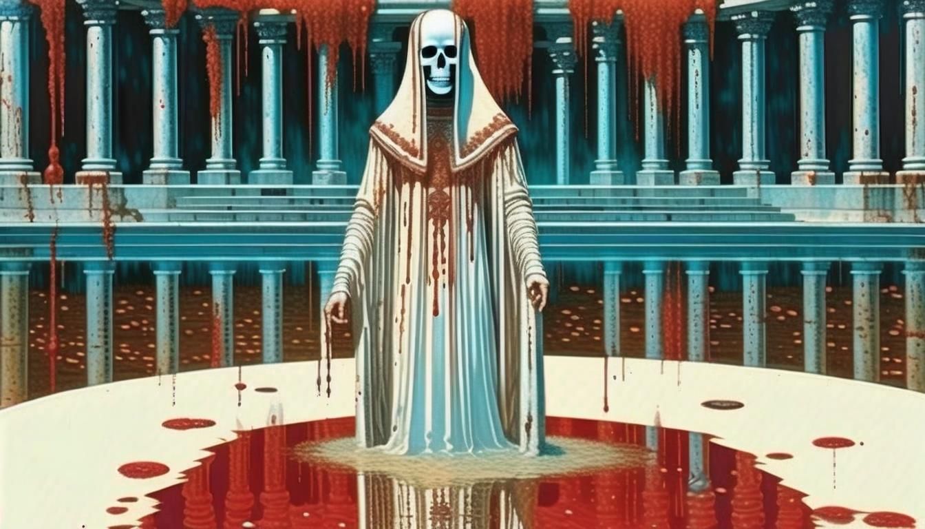 Surrealist Skeleton Portrait in Medieval Armor