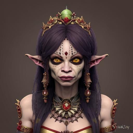 Sassy Goblin Girl Illustration