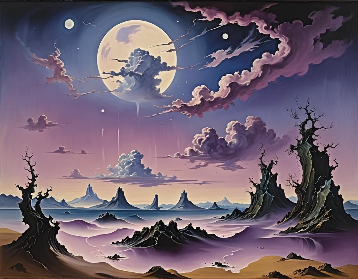 Surreal Seascape with Dancing Seaweed, Dali Style