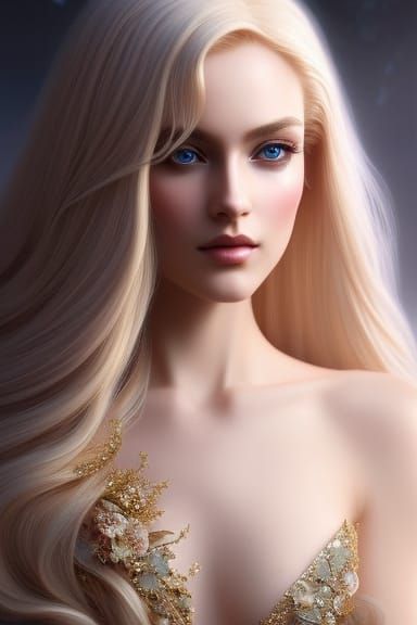 Ethereal French Beauty in Hyperdetailed Oil Painting