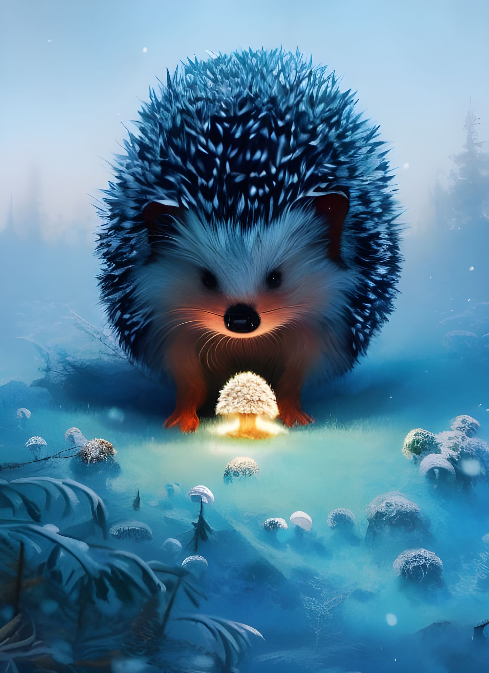 Hedgehog Finds The Glowing Mushroom