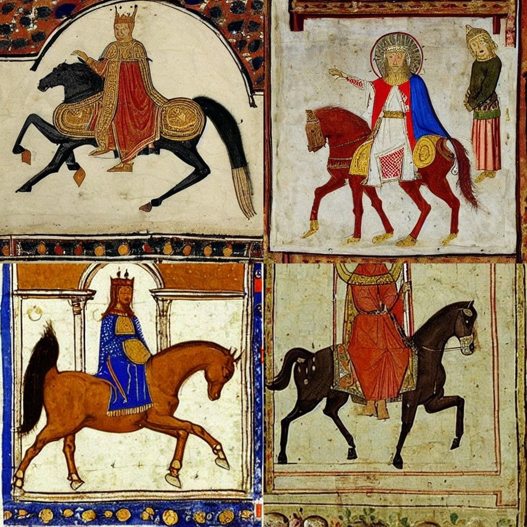 Fauvel the Horse King on Throne, Medieval Art