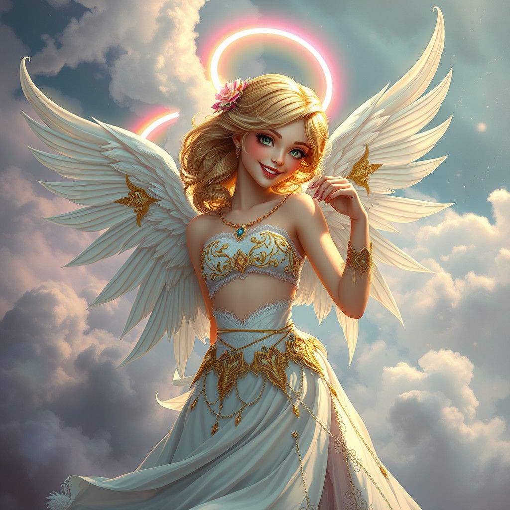 Angelic Dance in Ethereal Dreamscape
