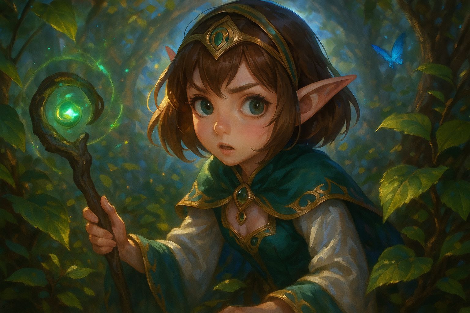 Stylized Digital Collage with Painterly Shading