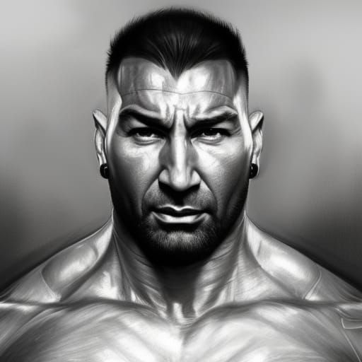 Dave Bautista Portrait in Artstation Style