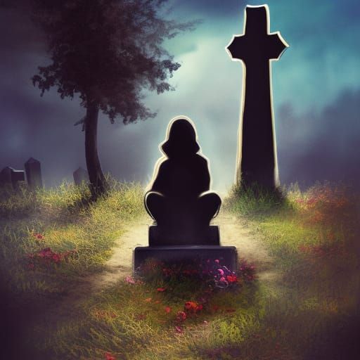 Widow's Shadow: A Hyperrealistic Memorial