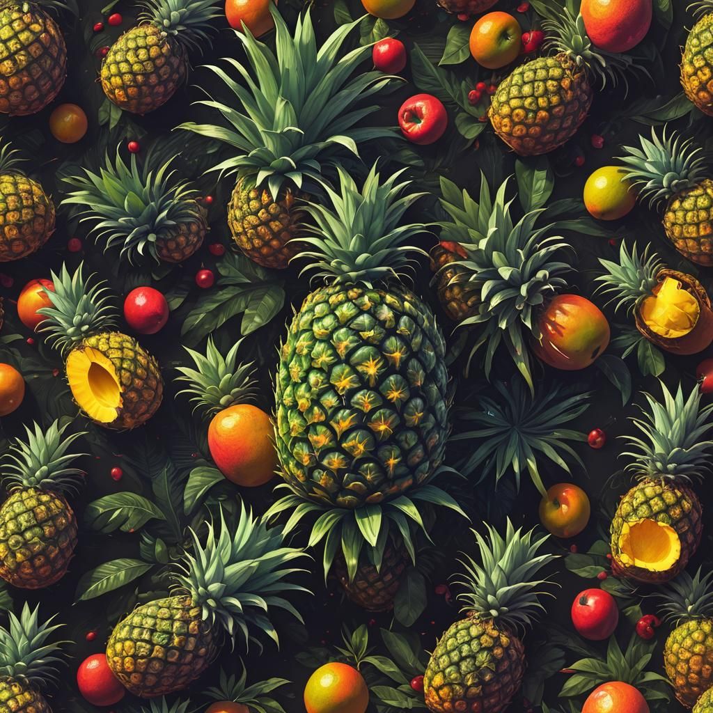 Giant Fruits Salsa Dance: Digital Matte Painting